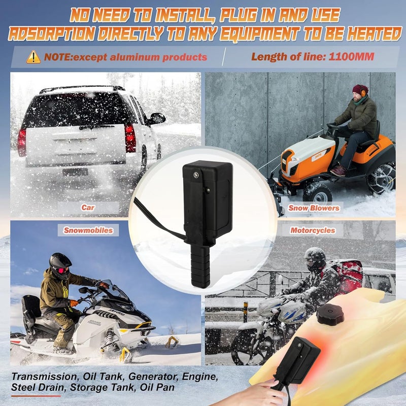 ATVMaster 1155X 1155 Magnetic Engine Block Heater, 120V, 200W, Suitable for a wide range of vehicles, equipment, components, etc. - Image 4